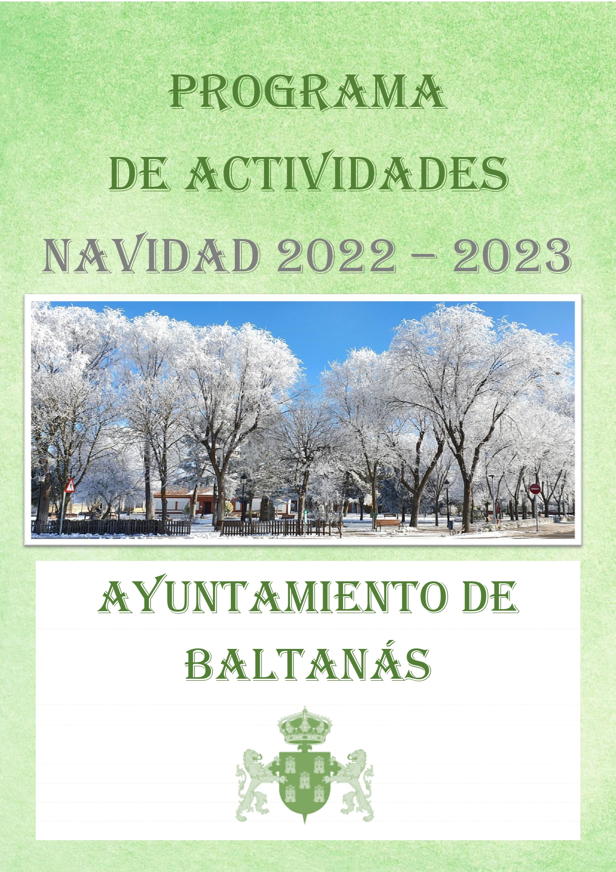 Programa de Actividades  Navidad 2022 – 2023