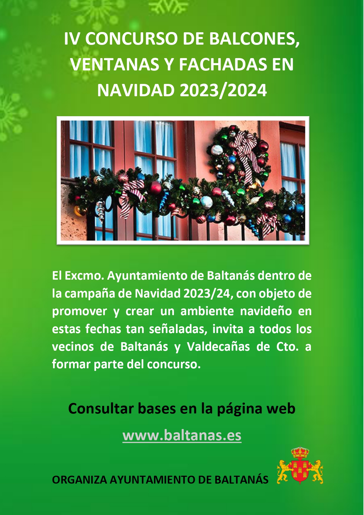 BASES CONCURSO BALCONES, VENTANAS Y FACHADAS EN NAVIDAD 2023/24
