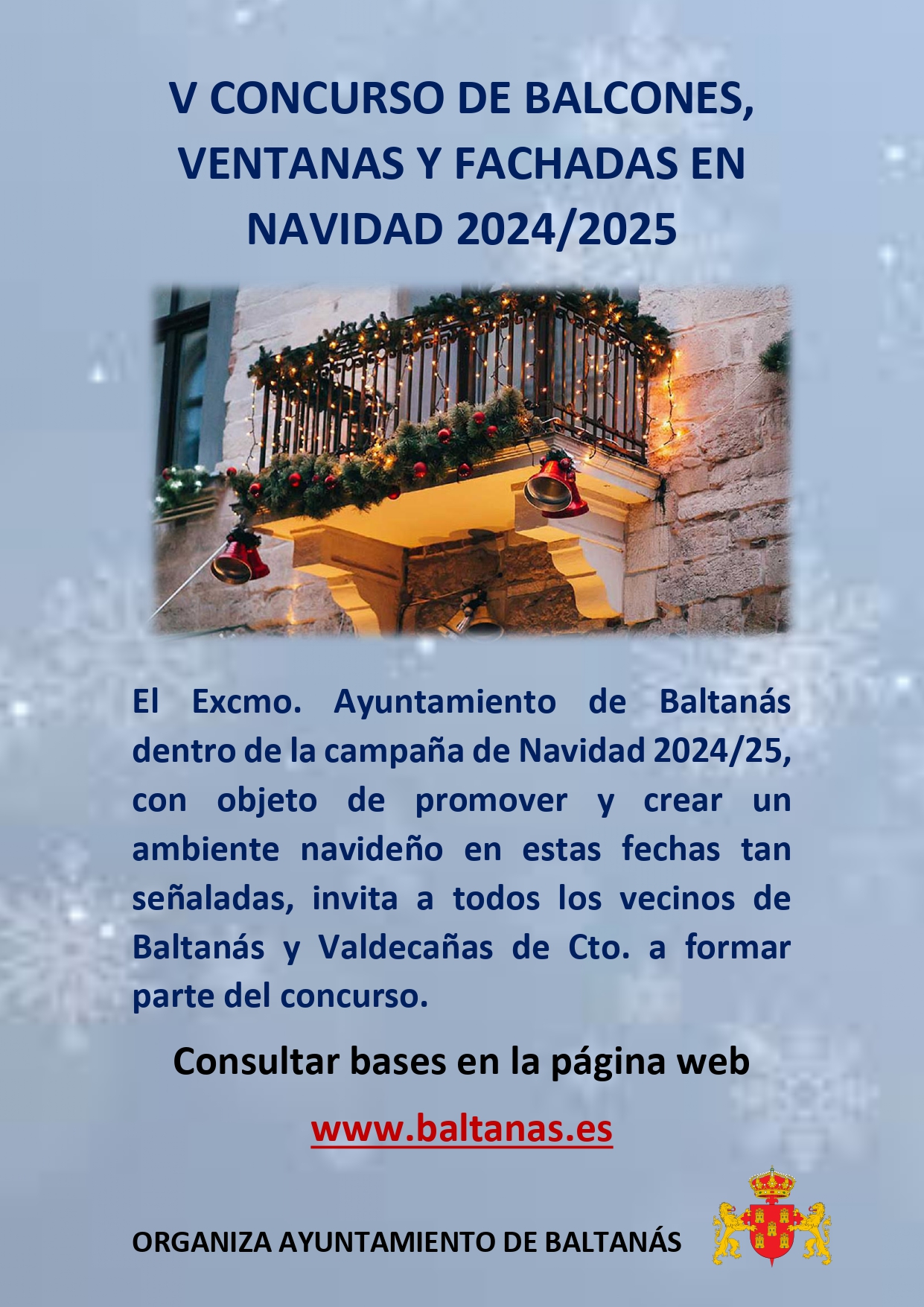 BASES CONCURSO BALCONES, VENTANAS Y FACHADAS EN NAVIDAD 2024/25