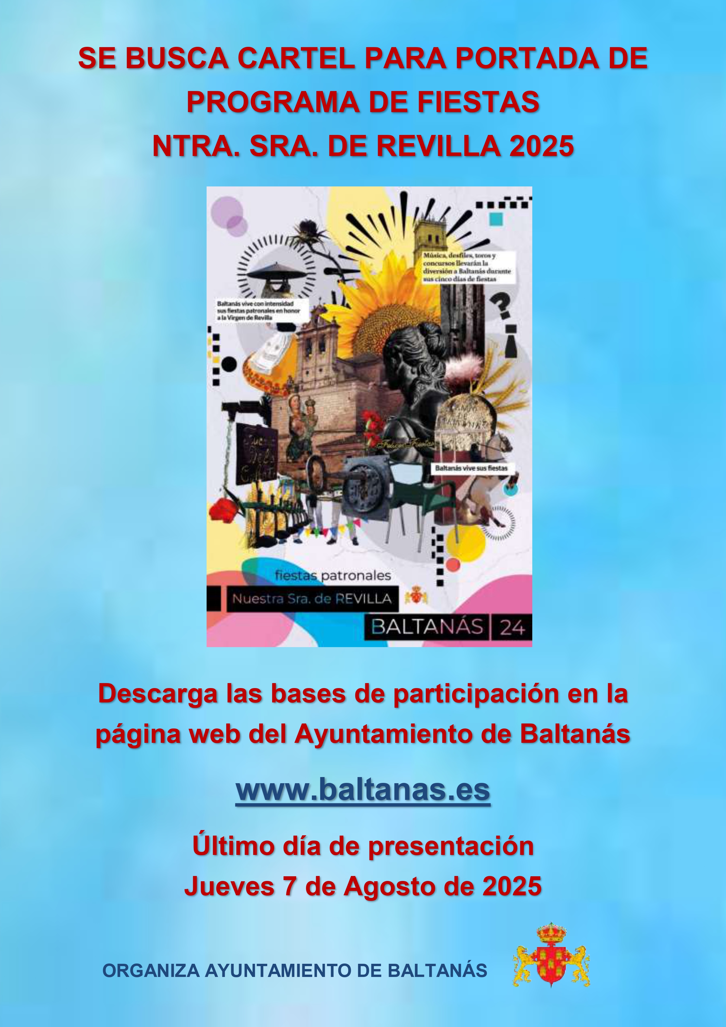 BASES CARTEL PARA PORTADA DE PROGRAMA DE FIESTAS  NTRA. SRA. DE REVILLA 2025